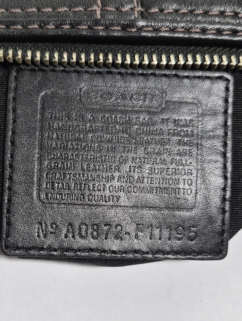 Coach Hamptons Leather Demi Baguette Shoulder Bag F11195 Y2K - Picture 2 of 10